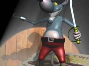 pirata rato jack sparrow manipulado Modelo 3D