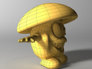 cartoon mushroom character rigged and animated 3D Model