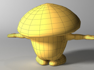 cartoon mushroom character rigged and animated 3D Model