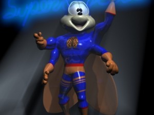 supercigale cartoon character rigged Modelo 3D