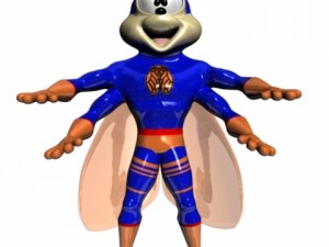 supercigale cartoon character rigged Model 3D