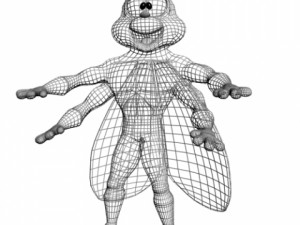 supercigale cartoon character rigged Model 3D