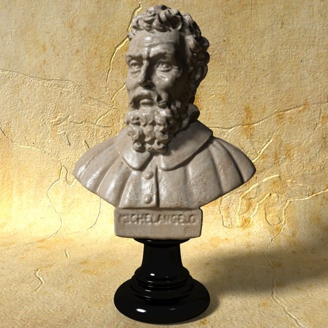 michelangelo bust 3D Модель .c4d .max .obj .3ds .fbx .stl .blend 