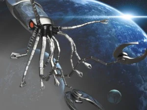 calamaro robot truccato Modello 3D