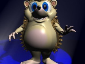 cartoon hedgehog rigged Modello 3D