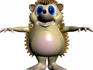 cartoon hedgehog rigged Modello 3D