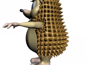 cartoon hedgehog rigged Modello 3D