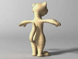 cartoon ferret rigged Modelo 3D