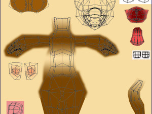 cartoon ferret rigged Modelo 3D