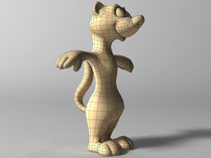 cartoon ferret rigged Modelo 3D