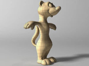 cartoon ferret rigged 3D Model