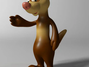 cartoon ferret rigged 3D Model