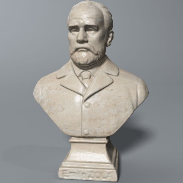 zola bust 3D 모델 .c4d .max .obj .3ds .fbx .stl .blend 