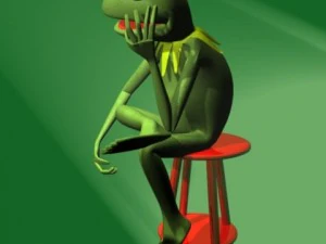 kermit the frog rigged 3D Model