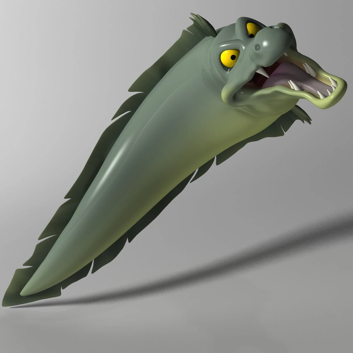 cartoon moray eel rigged 3D Model .c4d .max .obj .3ds .fbx .stl .blend 