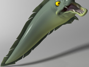 cartoon moray eel rigged Modelo 3D