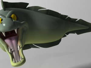 cartoon moray eel rigged Modelo 3D