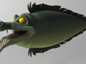 cartoon moray eel rigged Modelo 3D