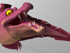 cartoon moray eel rigged Modelo 3D