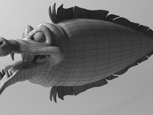cartoon moray eel rigged Modelo 3D