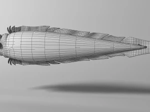 cartoon moray eel rigged 3D Model