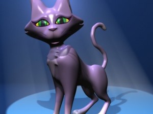 lady cat rigged 3D Model