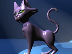 lady cat rigged 3Dモデル