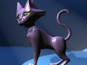 gatta truccata Modello 3D