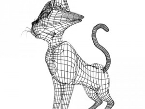lady cat rigged 3Dモデル