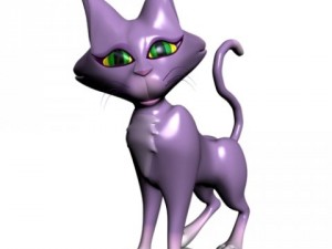 lady cat rigged 3Dモデル