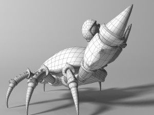 cartoon crab rigged and animated 3D 模型