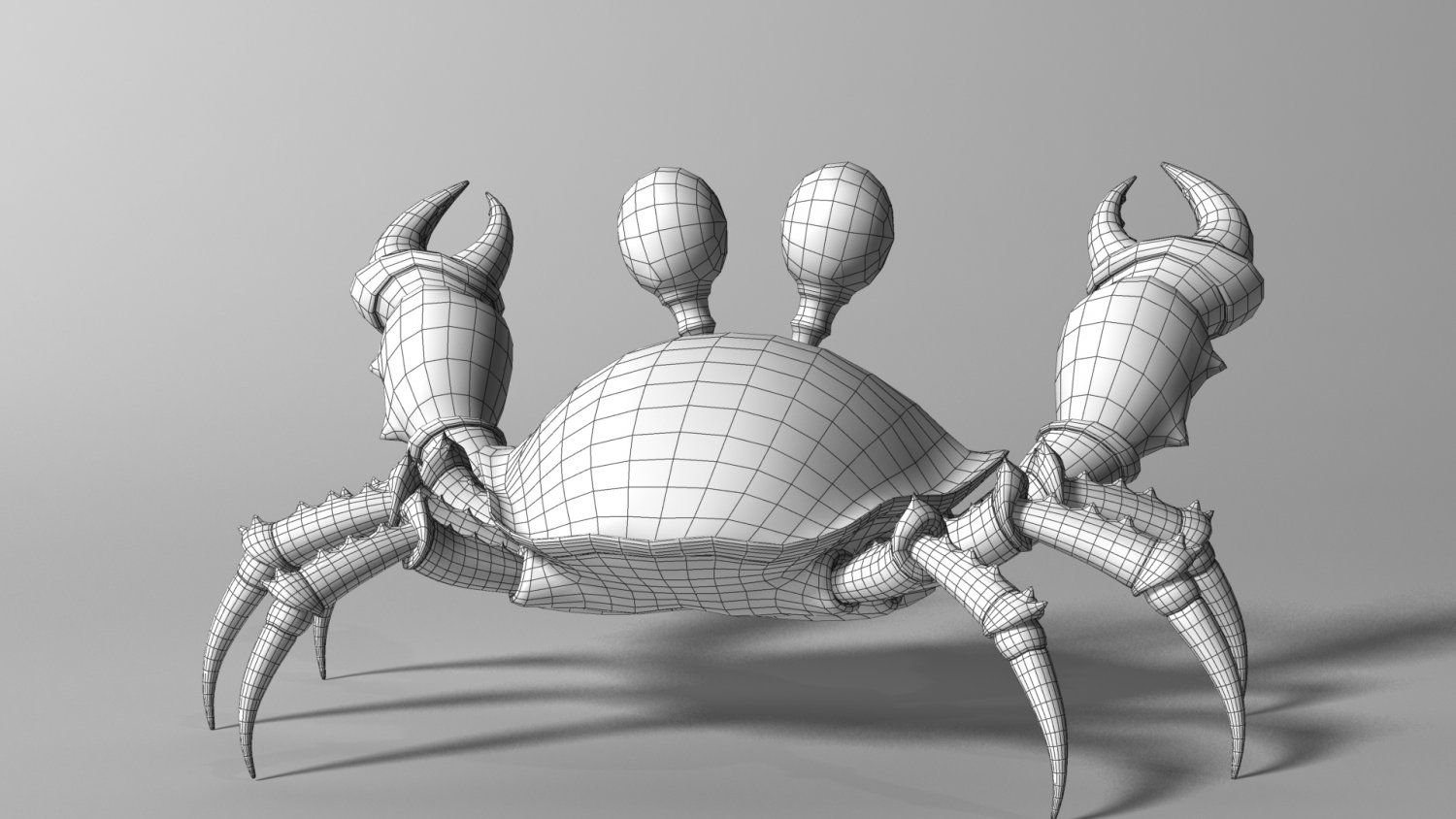 cartoon crab rigged and animated 3D Model in Crab 3DExport