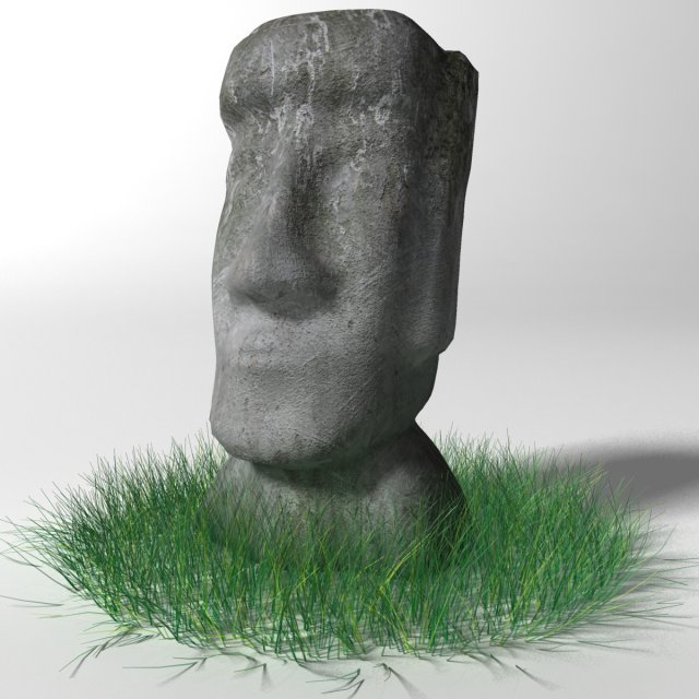 moai statue 3D 모델 .c4d .max .obj .3ds .fbx .stl .blend 