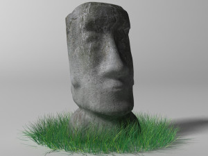 moai statue 3D 모델