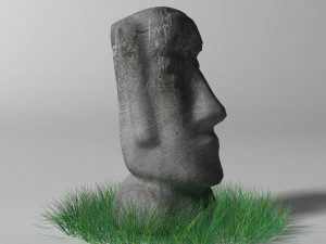 moai statue 3D 모델