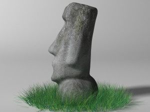 moai statue 3D 모델