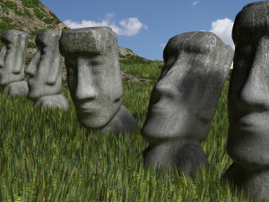 moai statue 3D 모델