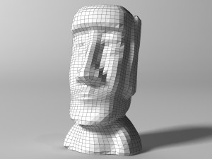 moai statue 3D 모델