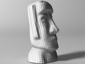 moai statue 3D 모델