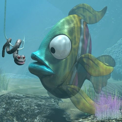 cartoon exotic fish rigged 3D Model .c4d .max .obj .3ds .fbx .stl .blend