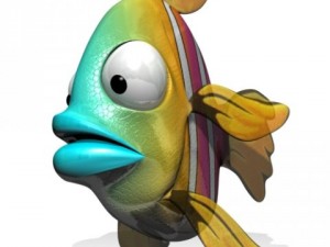 cartoon exotic fish rigged 3D Модель