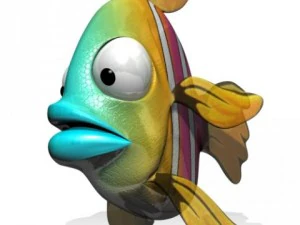 cartoon exotic fish rigged 3D Model