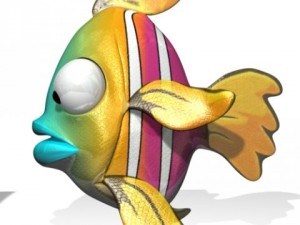 cartoon exotic fish rigged 3D Модель