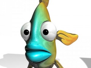 cartoon exotic fish rigged 3D Модель