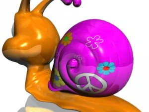 seventies snail rigged 3D Model