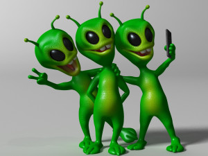 cartoon alien rigged 3D 模型