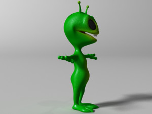 cartoon alien rigged 3D 模型