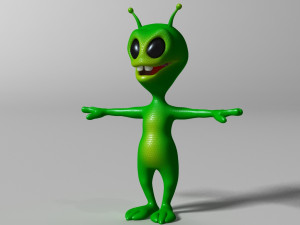 cartoon alien rigged 3D 模型