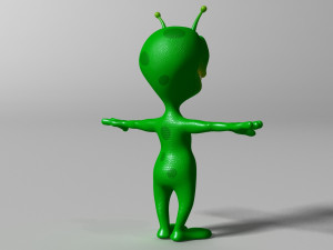 cartoon alien rigged 3D 模型