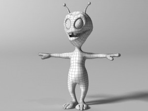 cartoon alien rigged 3D 模型